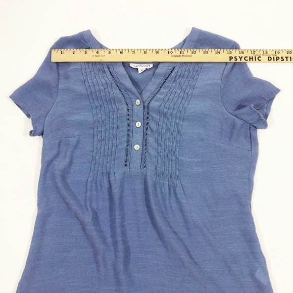 VGC Westport Blue Pleated Hi-Low Top US Medium - Picture 6 of 6